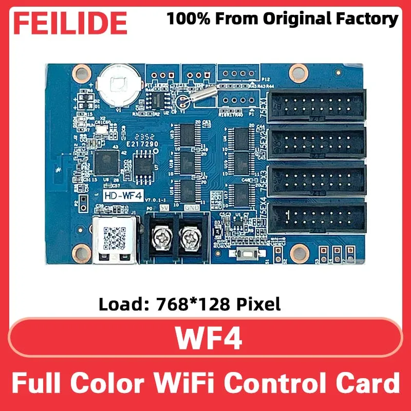 Huidu-controlador HD-WF4 a todo Color RGB HUB75, pantalla LED, píxel, animación, señalización Digital, WiFi, puerto USB, tarjeta de Control