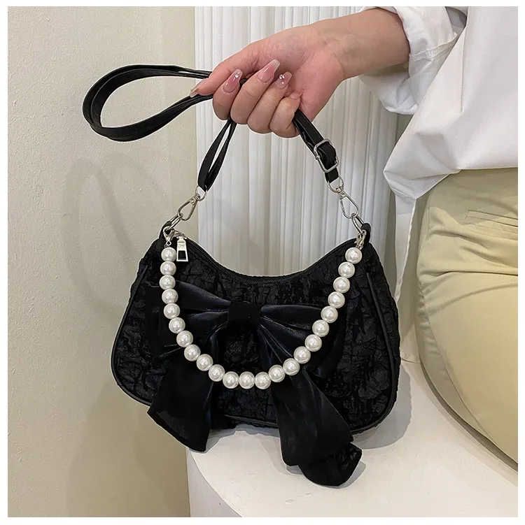 ไข่มุกหญิงกระเป๋าRetro Luxury Designerกระเป๋าถือCrossbodyกระเป๋าแฟชั่นผ้าใบผู้หญิง2024แนวโน้มไหล่กระเป๋า