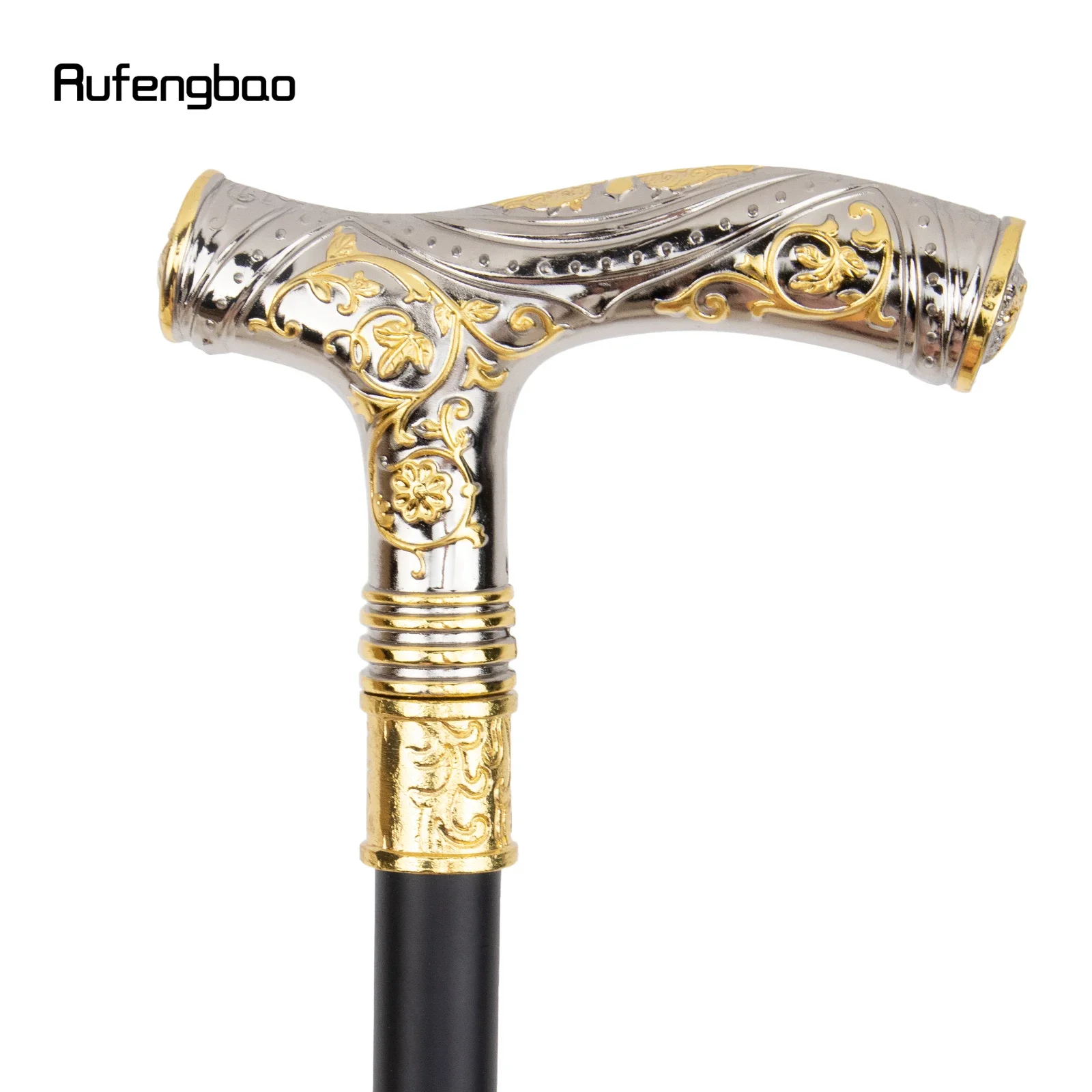 Bastão de bengala com cabeça de águia, bengala, coroa de cavalheiro, branco dourado, moda relevo, 93cm