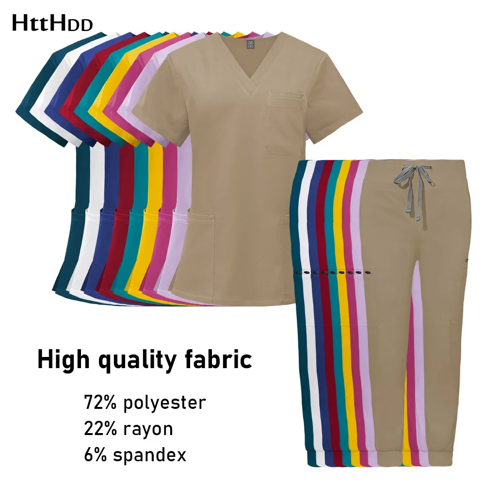 Uniforme de enfermeira mulher hospital médico moletom médico masculino calças de enfermagem unisex uniformes de oficina beleza spa roupas de trabalho novo