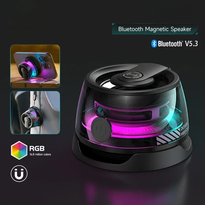 G200 портативный мини-магнитный Bluetooth-динамик RGB световой динамик держатель для мобильного телефона беспроводной динамик домашний КТВ-машина