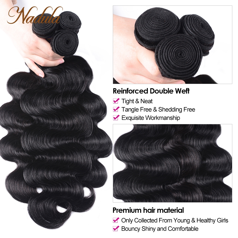ナデュラヘアバンドル格安実体波ペルーヘアバンドル 8 "-30 インチバンドル人毛織り卸売バンドル 8A 黒色