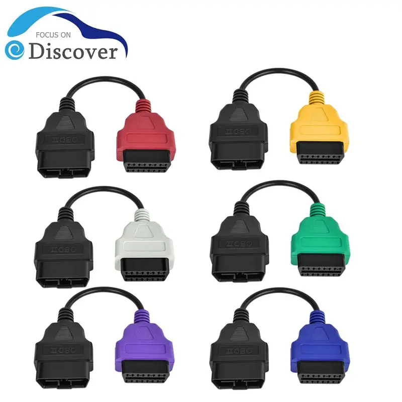 6 cores obd 2 conector de scanner de carro resistente cabo adaptador de diagnóstico multiecuscan para scan multi ecu para fiat ecu scan