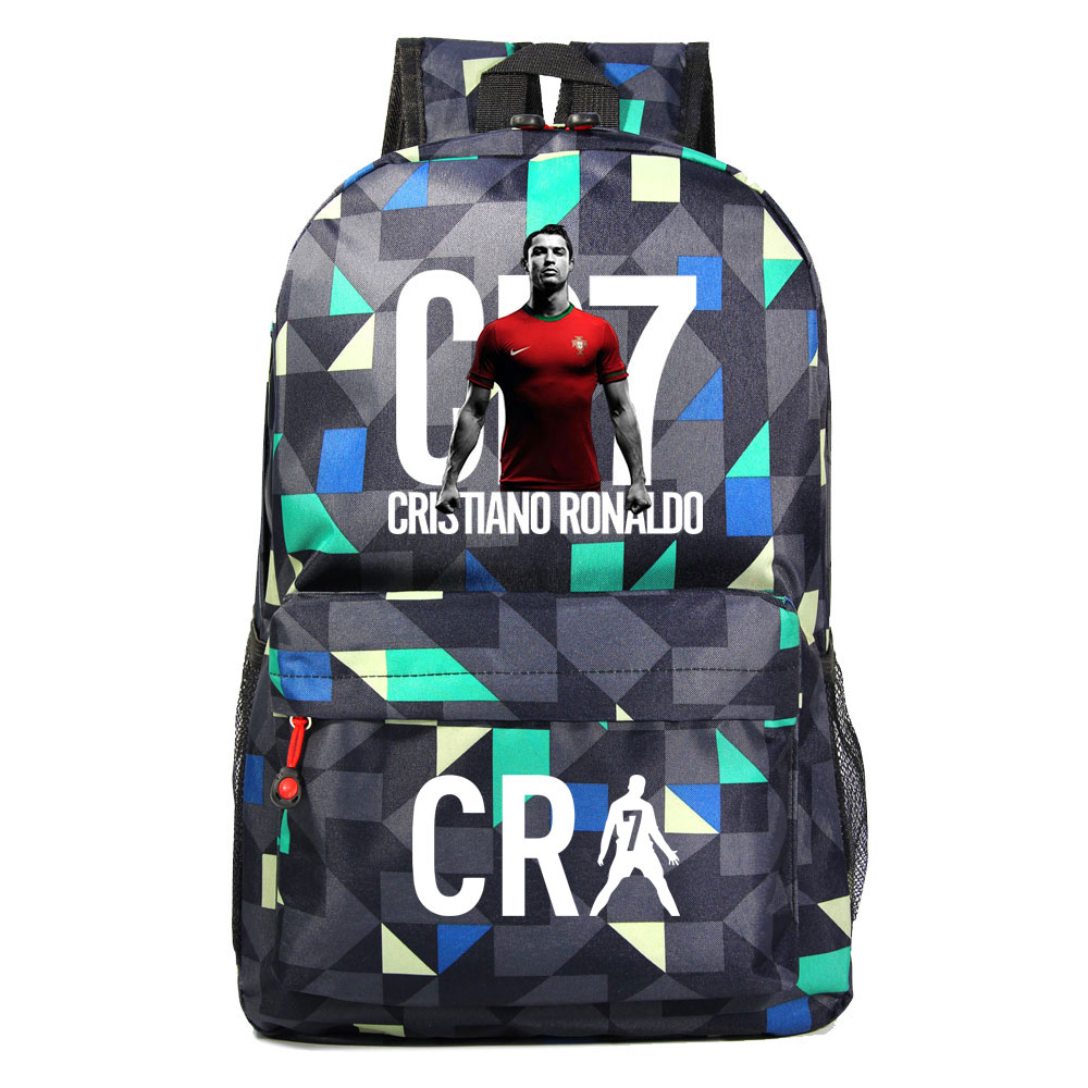サッカー CR7 スクールバッグガールズボーイズバックパック十代のラップトップマルチポケット新しいバックパック旅行かわいい Mochilas