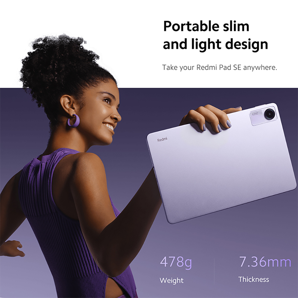 Xiaomi Redmi Pad SE Mi Tablette Version mondiale 4 Go 128 Go 90 Hz 11" Écran FHD Snapdragon ®   Batterie 680 8000mAh Caméra principale 8MP