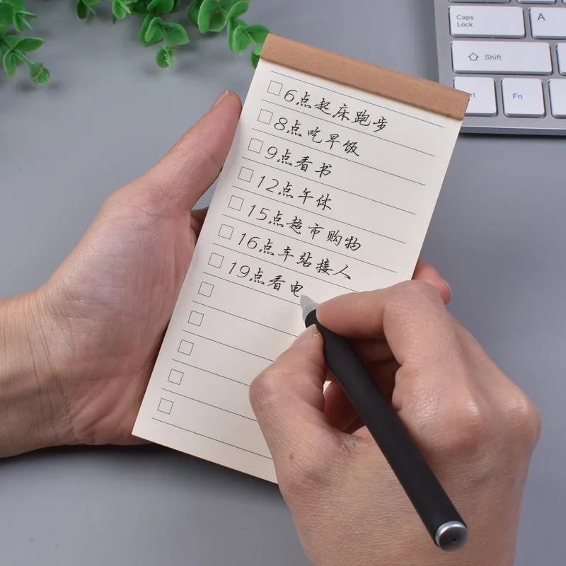 50 Pages	stationery Memo Pad Sticky Note Kraft Paper Writing Pads Notepad Daily Planner Schedule Book To Do List School Supplies