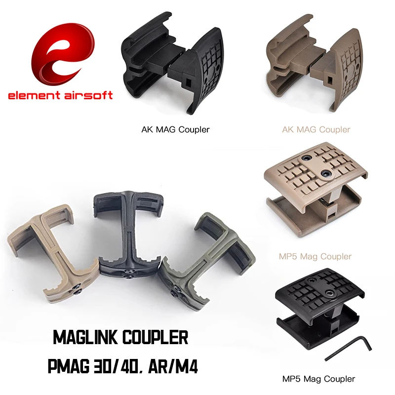 Gun Rifle Charger Magazine Mag Coupler Clip Mag-Link Connector Voor AK 47 74 MP5 AR 15 M4A1 MP7 5.56 MM Airsoft Jacht Accessoire