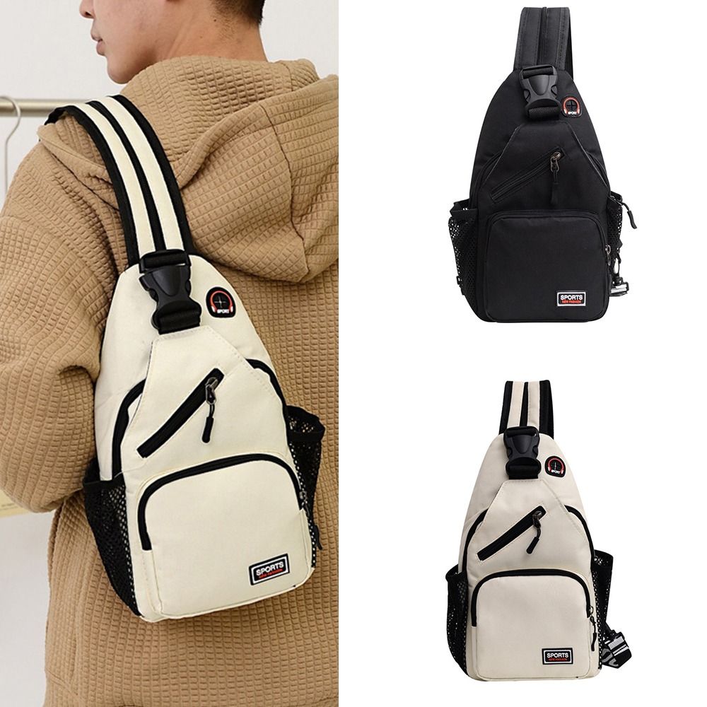 Waterproof Oxford Shoulder Bag Adjustable Strap Crossbody Sling Backpack Lightweight Sturdy Messenger Bag Cycling