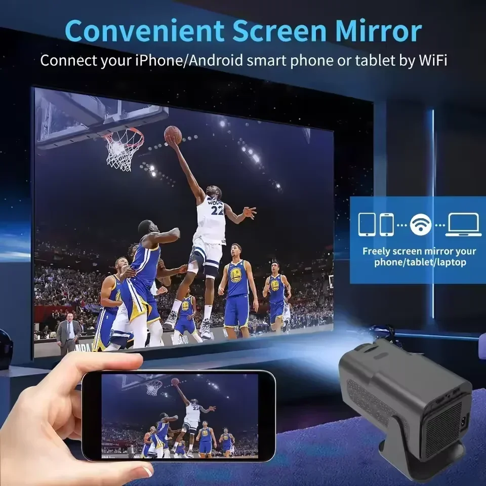 Elevate Your Gaming with HY320 MAX High-Quality 400ANSI Projetor para Casa – 180° Rotation for Ultimate Visual Experience