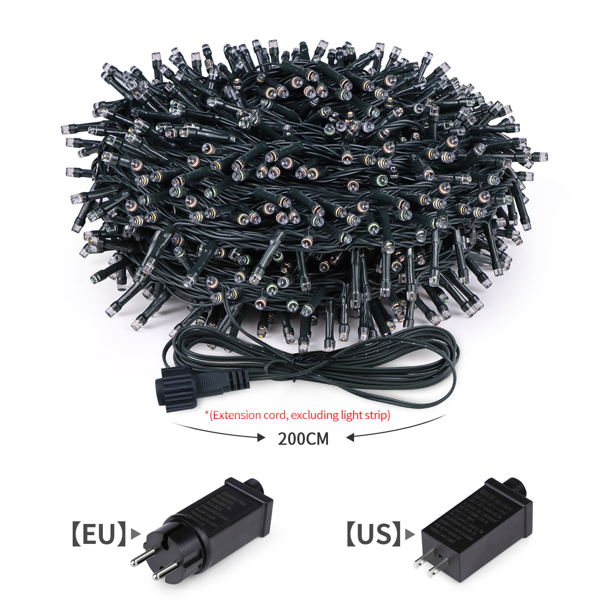 Waterproof Christmas Tree LED String Light 24V EU Plug/US Plug/Solar Fairy Lights LED Garland, for Outdoor Garden Room Decor