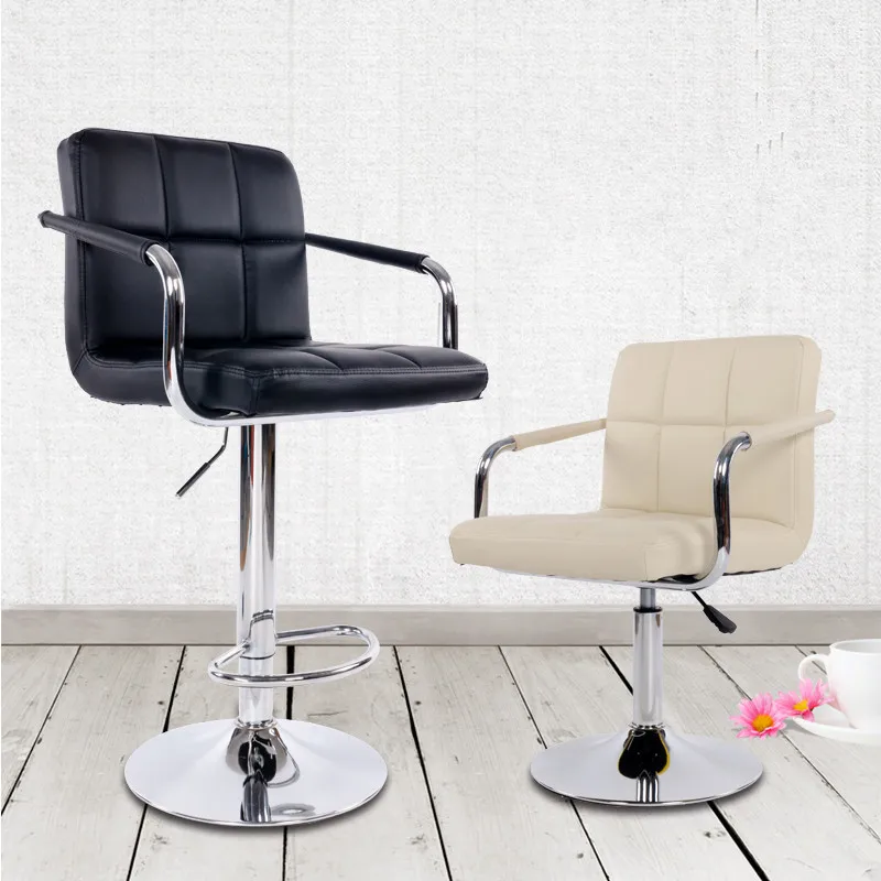 Bar Chair High-Height Adjustable Counter Chair Cashier Stool Reception Backrest Chair Ideal for Bars Restaurants and Offices