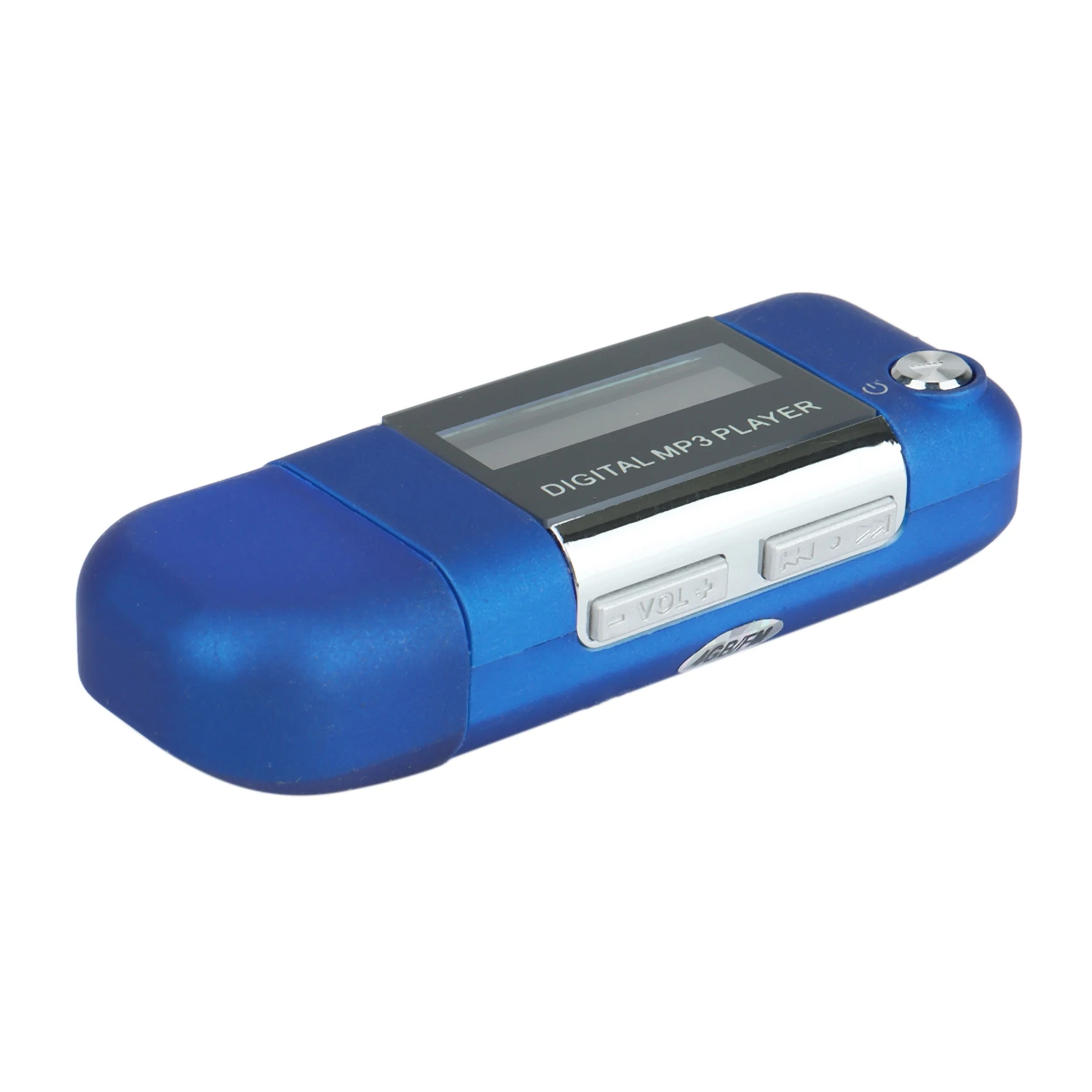 AA91 Mp3 Player 4GB U Disk Music Player suporta bateria AAA substituível, gravação (azul)
