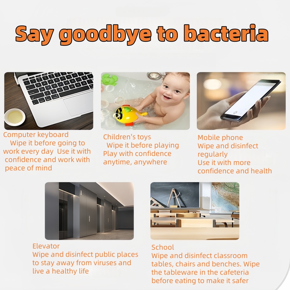 75% alcohol wet wipes 80 pieces individually packaged, disposable sanitary cleaning and disinfection wet wipes