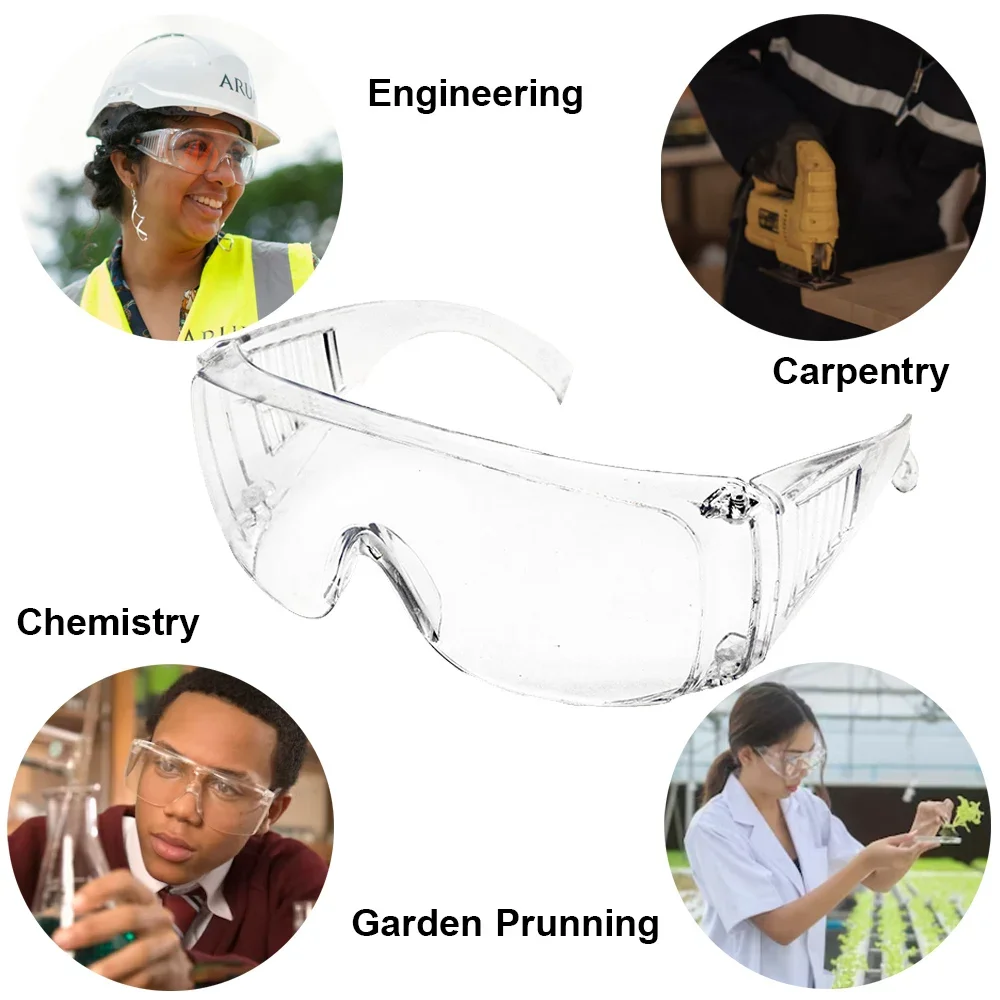 1 st Veiligheid Transparante Bril Anti Fog Bril Geventileerde Zijkanten Schilden PC Frame Bril voor Rijden Lab Arbeidsbescherming