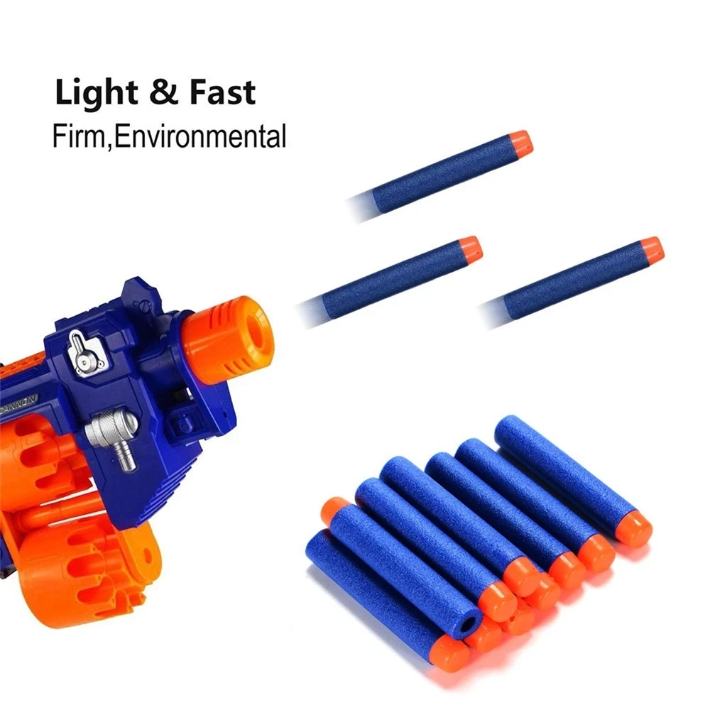 Blue Soft Hollow Hole หัวกระสุน 7.2 ซม.สําหรับ Nerf เติมลูกดอกปืนของเล่นกระสุนสําหรับ Nerf Series Blasters Xmas เด็กของขวัญเด็ก