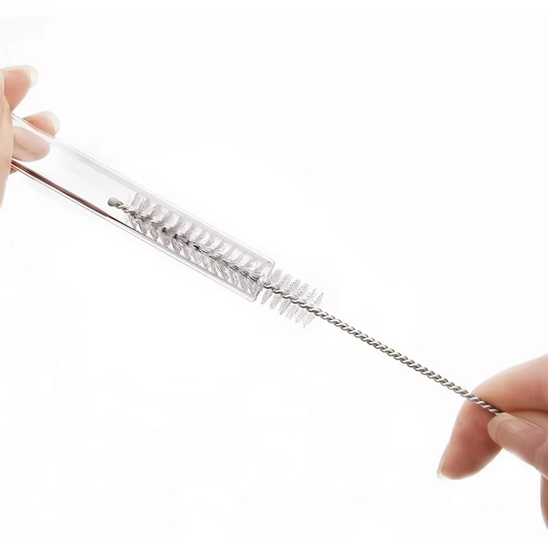 2-10Pcs Drinking Straw Cleaning Brush Kit tube brush Nylon Stainless Steel Long Handle Cleaning Brushes  for Baby Cup Bottles