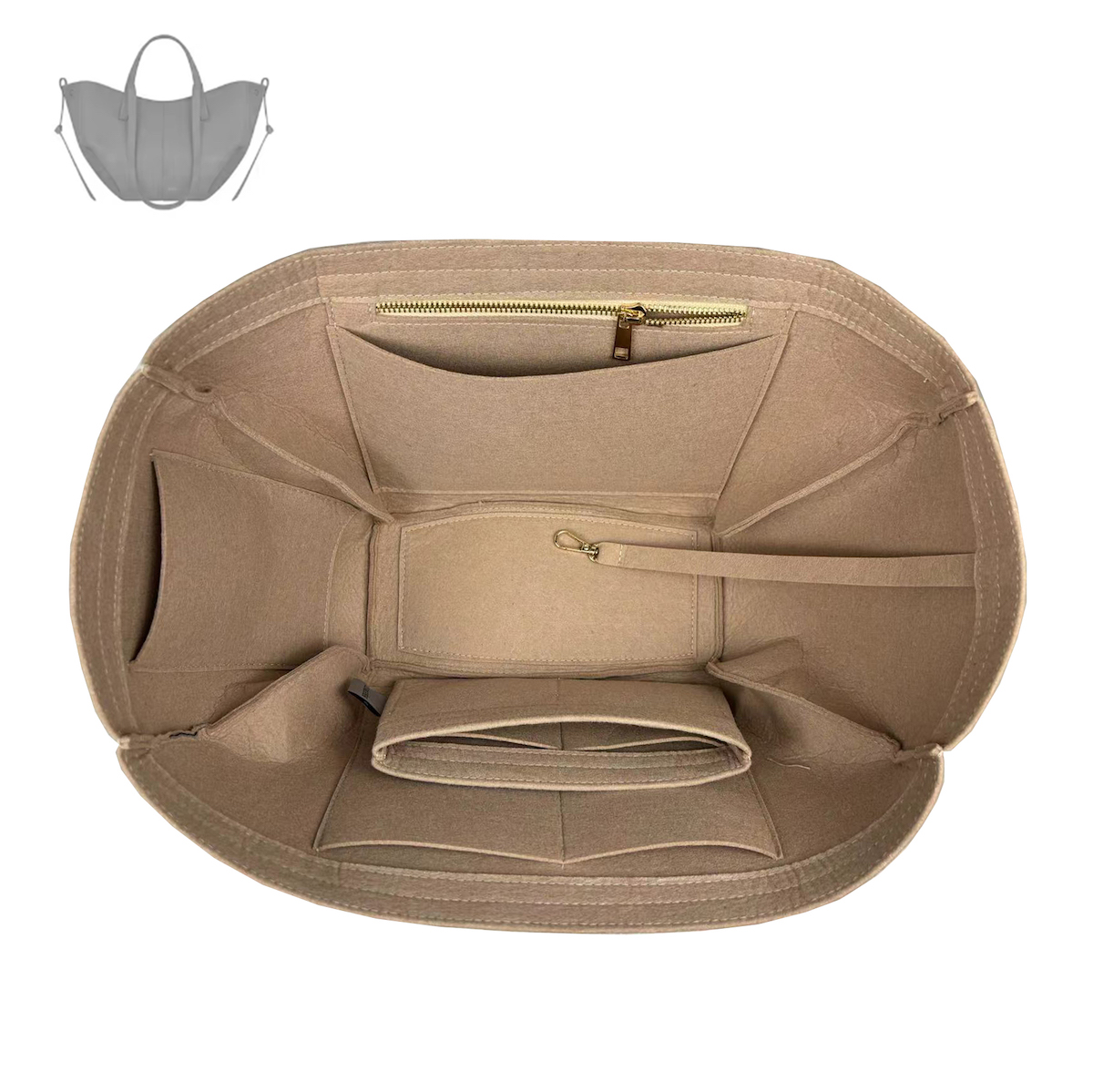 Para Liner Cyme Mini bolso organizador bolsa interior, bolsa de almacenamiento organización mantener moldeador, Mini bolso Insertar - 30 colores hechos a mano