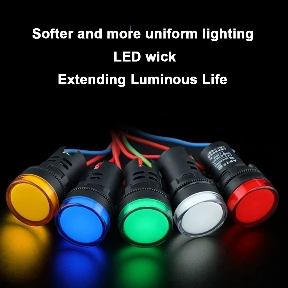 LED Chỉ Số Kim Loại ánh sáng Phẳng 12mm Tín Hiệu không thấm nước đèn ÁNH SÁNG 3 V 6 V 12 V 24 V 220 V vít kết nối màu đỏ màu vàng màu xanh 12ZSD. PY. L