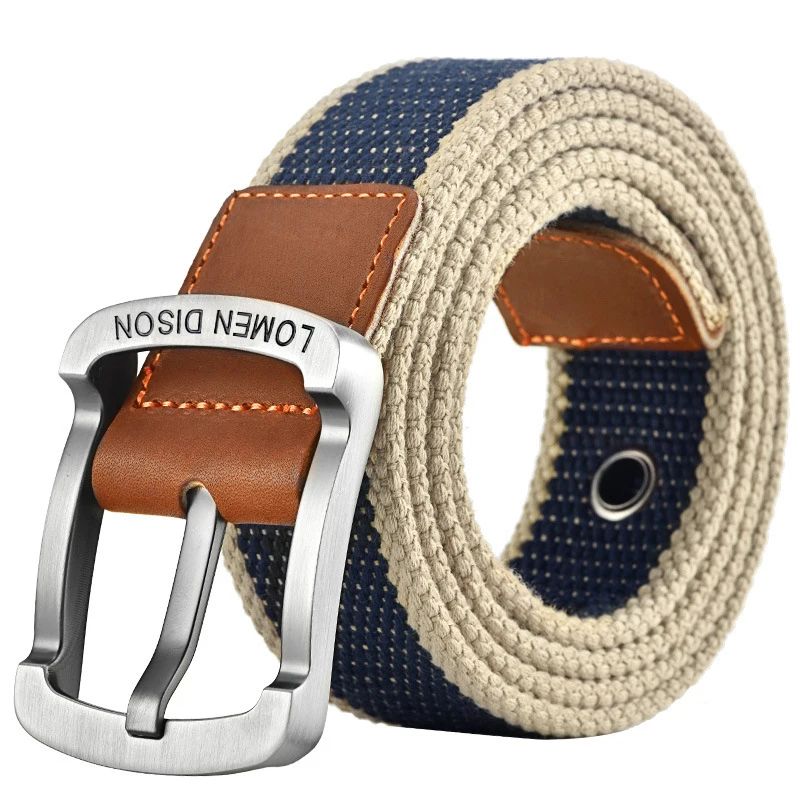 Cinturón táctico de lona para hombre, accesorios vaqueros informales que combinan con todo, faja para deportes al aire libre, caza, cinturón con hebilla de nailon