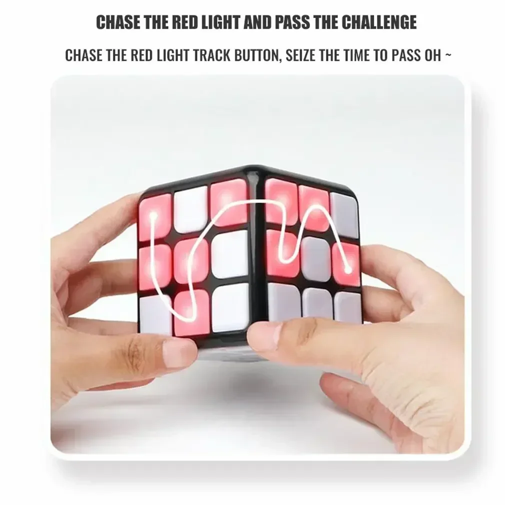Smart Voice Cube 3X3 Magic Electronic Flashing Cube Kid Intelligence Develop Toys Magnetic Memory Brain Game Modes Kids Fun Gift