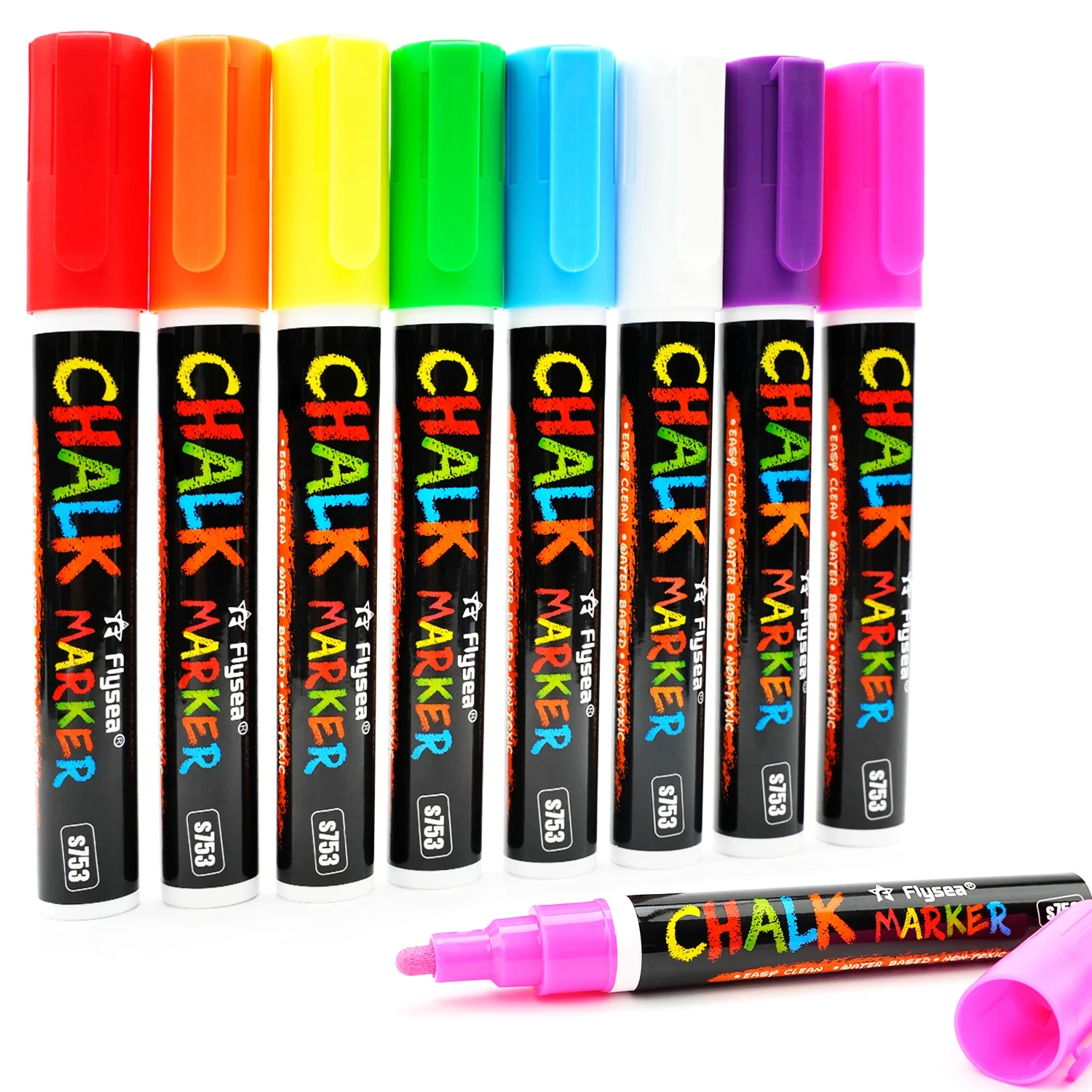 8 Teile/satz Flüssige Kreide Marker Stifte Löschbaren Bunten Textmarker LED Schreibtafel Glas Fenster Kunst 8 Farben Marker Stifte
