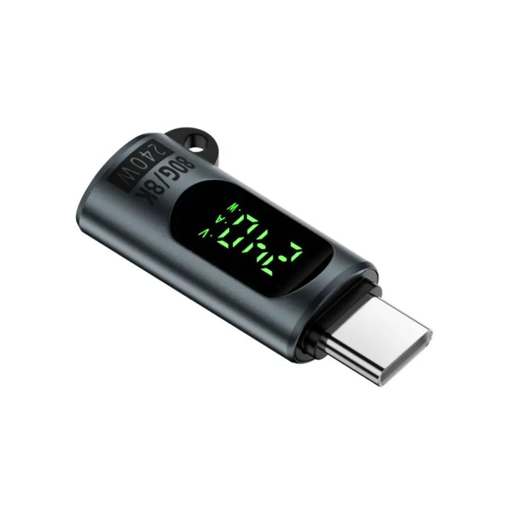 Светодиодный дисплей Адаптер OTG типа C USB-адаптер PD240W Тип C OTG Алюминиевый сплав 80 Гбит/с Конвертер USB-C для мобильных/ноутбуков