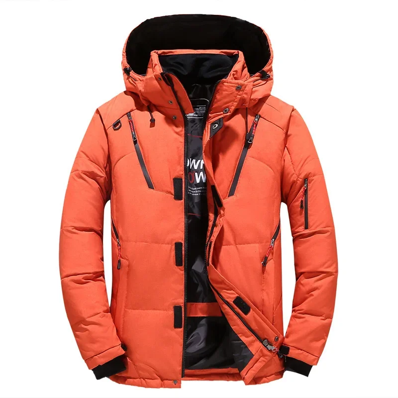 Herenparka's met capuchon Degree Winterkleding Heren, Witte Eend Ganzenveren Jas Dikke Heren Warme Sneeuwjas Jas Windjack Heren