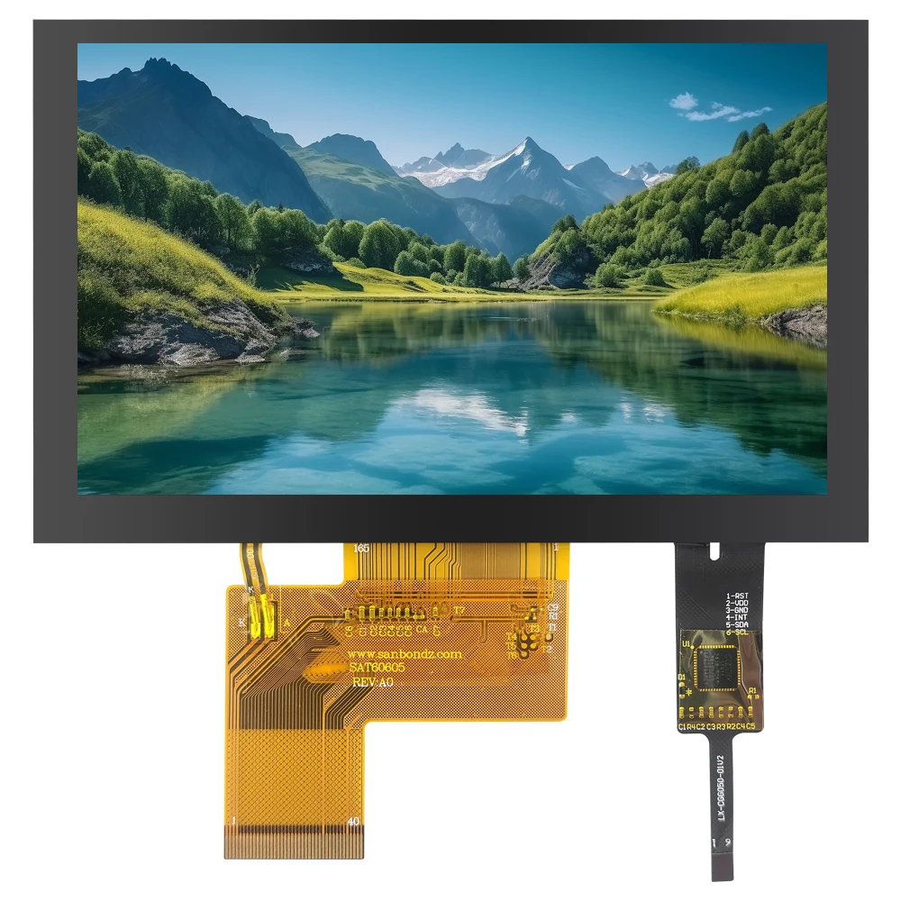Módulo de pantalla LCD TFT de 5 pulgadas 800*480 RGB IPS 40Pin 3,3 V controlador ILITTEK 500 iluminación pantalla táctil de resistencia capacitiva