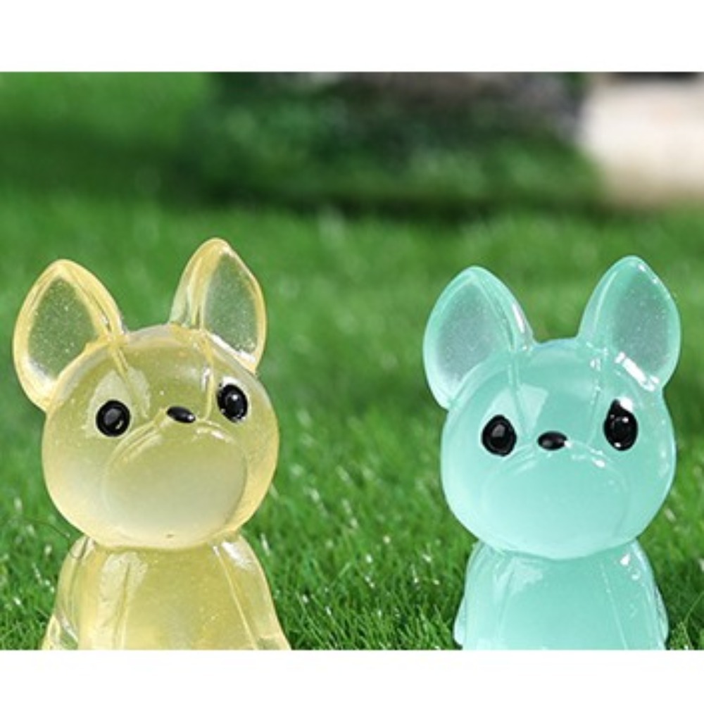 ミニ蛍光犬,DIY,装飾アクセサリー,ミニチュア犬の置物,マイクロランドスケープオーナメント