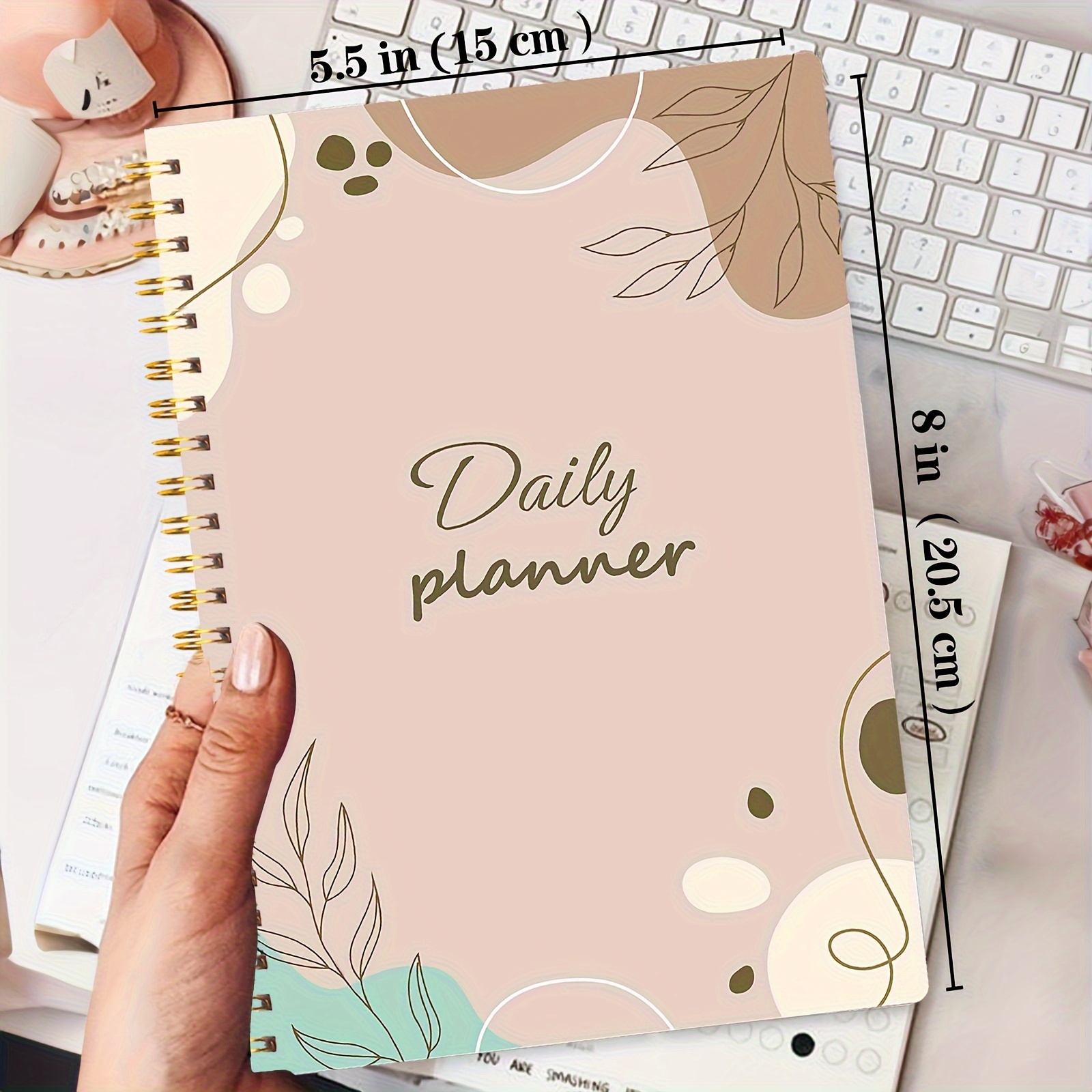 Carnet de planification quotidienne – Tâches de liste de choses à faire non datées avec des priorités, traqueur d'humeur, notes, adapté au bureau, à la maison et à l'école