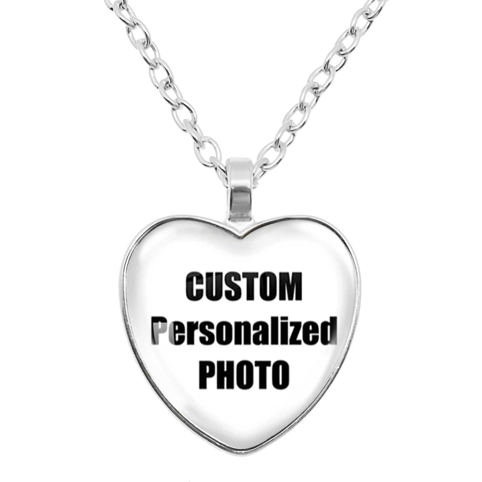 Nuevo colgante personalizado, collar de corazón de melocotón, colgantes de cristal para mamá, papá, bebé, abuelo, padres, regalos personalizados