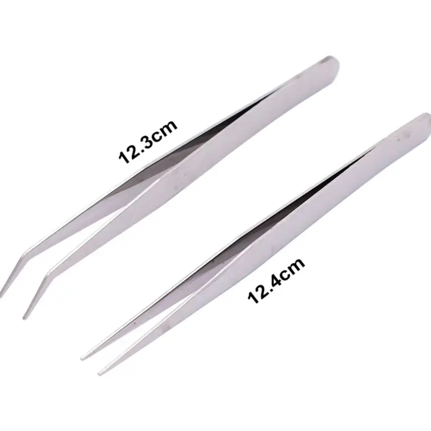 Termurah 12Cm Tanpa Paket Kepala Lurus/Penjepit Kepala Melengkung Penjepit untuk Perbaikan Ponsel Alat Perbaikan DIY 300 Buah/Lot