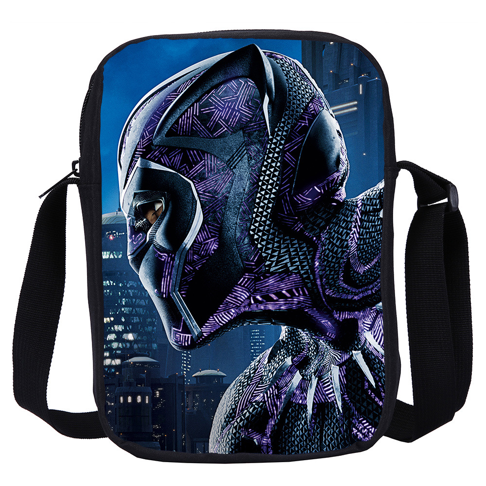 MINISO Disney Marvel Marvel Hero Black Panther Student Satchel Schulter Messenger Bag Jungen Lunchtasche Schultaschen für Mädchen