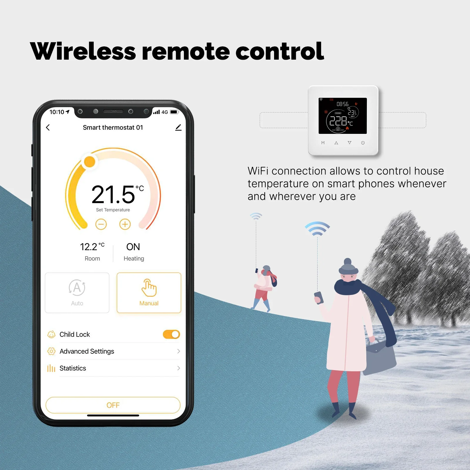 Termostato WiFi Tuya, controlador de temperatura ambiente, calefacción de suelo eléctrico/agua, caldera de Gas, Control por aplicación, funciona con Alexa y Google Home