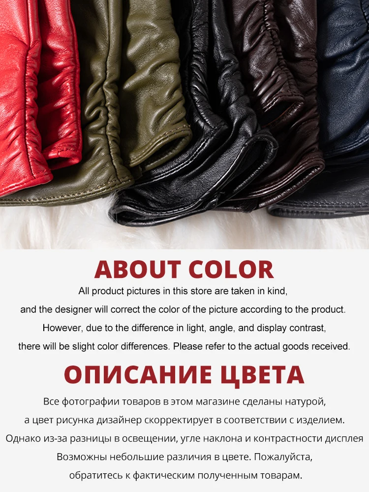 Moda cor acessórios de vestuário luvas de couro feminino, luva curta confortável feminino, luvas de inverno quentes-2001