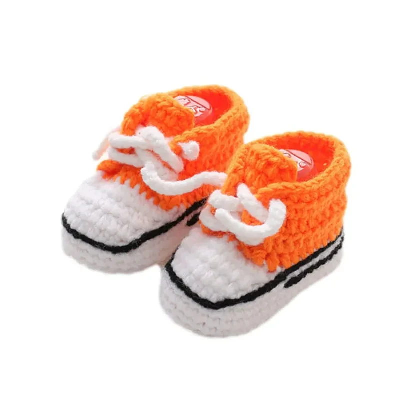 น่ารักถักรองเท้าเด็กหลายสีเด็กทารกเด็กแรกเกิดPrewalker Handmadeเด็กสาวรองเท้าแตะ