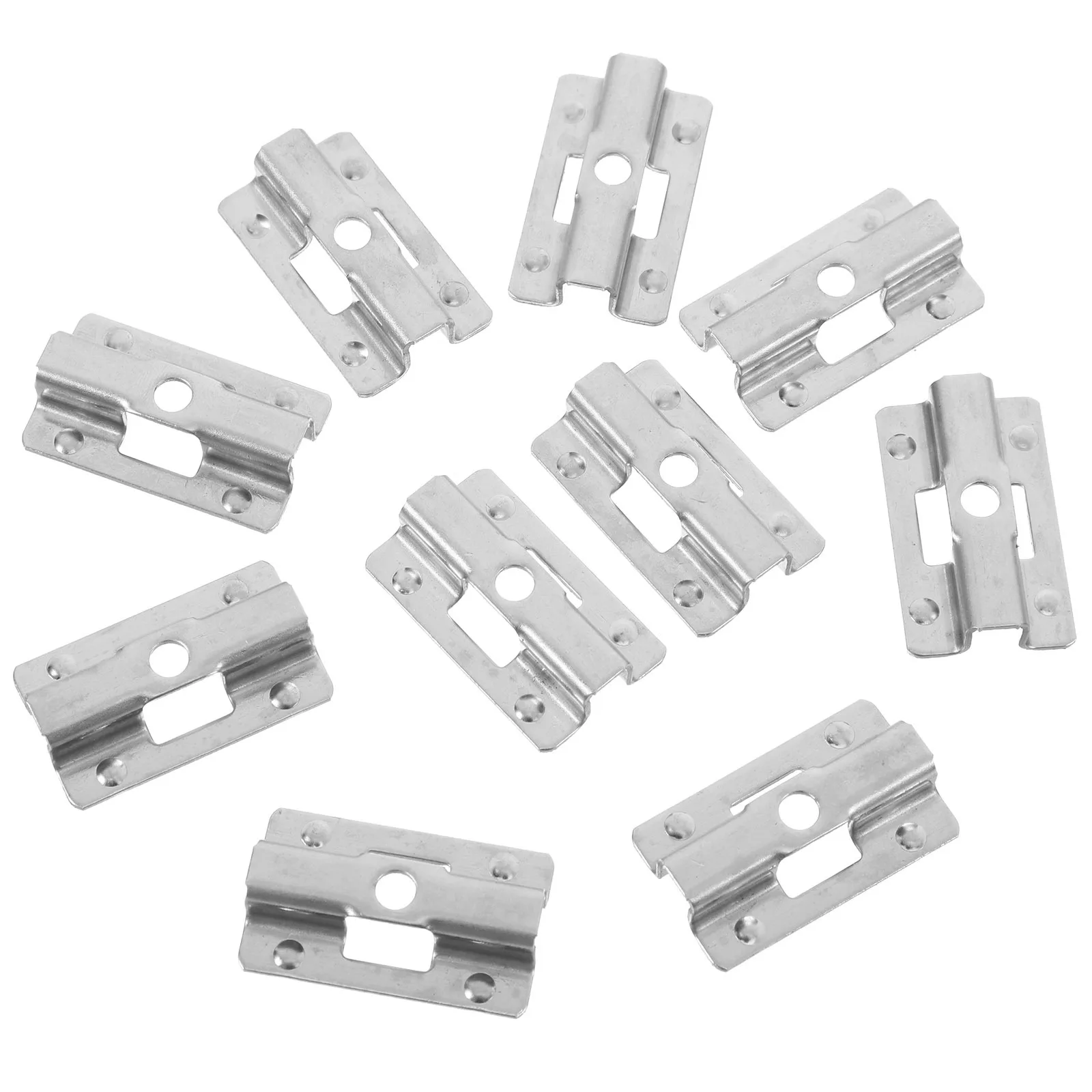 Conector de soporte resistente de acero inoxidable en forma de U, instalación segura de suelos de plástico y madera para exteriores, 100 Uds.