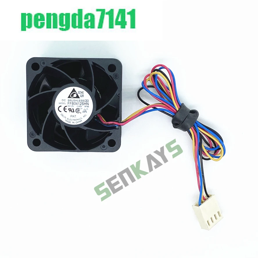 Delta FFB0412SHN 12V 0.6A 4028 40 มม.40x40x28 มม.พัดลมเซิร์ฟเวอร์ขนาดใหญ่พัดลมระบายความร้อน 4pin PWM
