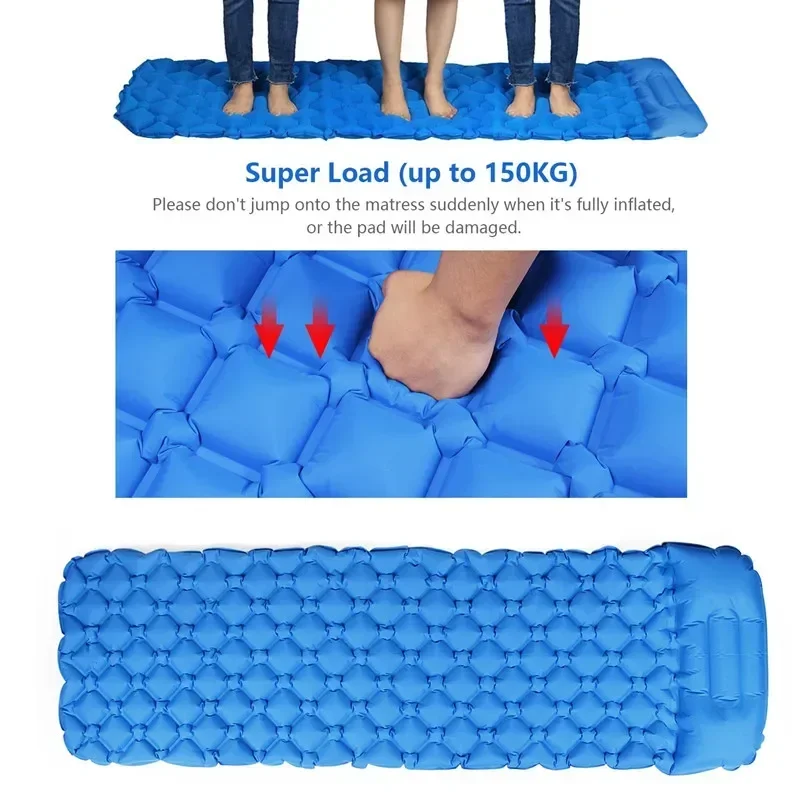 Colchoneta para dormir inflable ultraligera para acampar, colchoneta para dormir ultraligera impermeable con almohada hamaca Mate sofá de aire