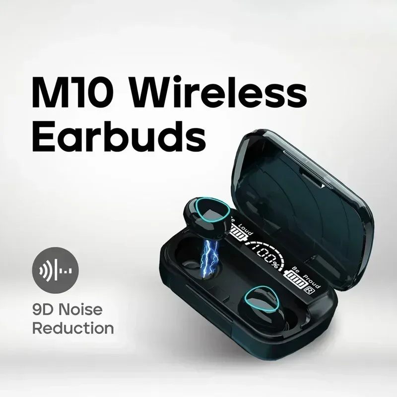 Słuchawki M10 Bluetooth Bezprzewodowe Sportowe Stereo z Redukcją Szumów Mikrofon Głośnik