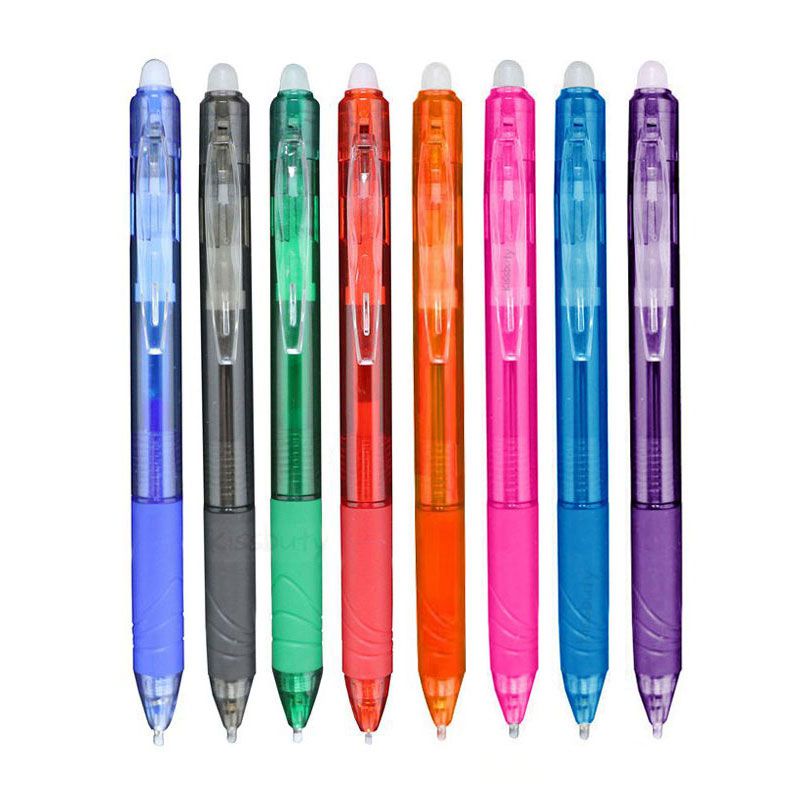 0.7Mm Ma Thuật Viết Xong Xóa Được Bút Bấm Bút Gel Bộ 8 Màu Xong Xóa Được Nạp Cần Mực Gel Văn Phòng Phẩm Rút Bút Có Thể Rửa Được tay Cầm Cần