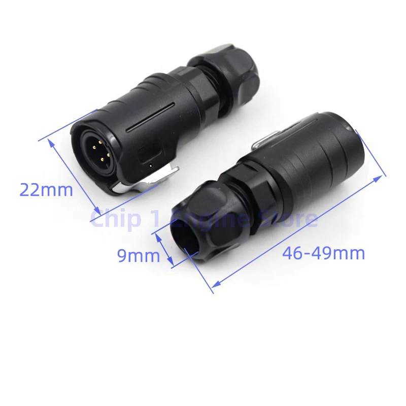Enchufe de aviación conector impermeable macho y hembra IP67 LP12-2-3-5-6-7-8pin asiento de acoplamiento con pantalla LED de plástico