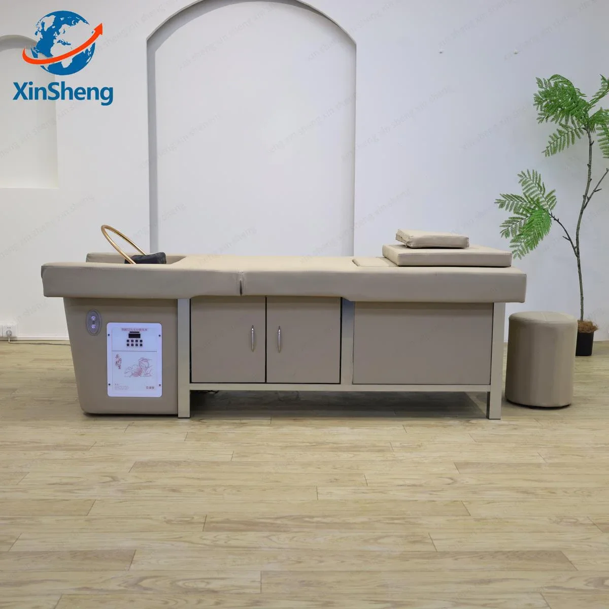 XinSheng เตียงแชมพูไทยโต๊ะนวด-All-in-One HEAD SPA Fumigation & โซฟาล้างผมสําหรับร้านทําผมนวดเฟอร์นิเจอร์