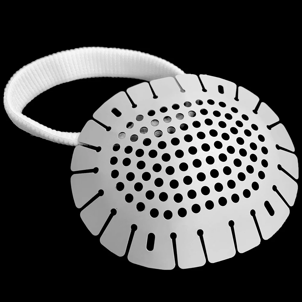 Escudo de ojos rígido de aluminio de primeros auxilios, protector de ojos oftálmico médico táctico con agujeros desechables para IFAK