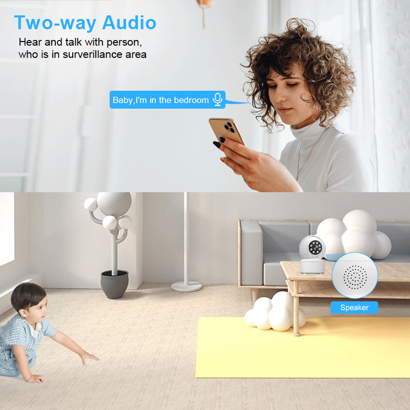 Smar HD 3MP Cloud Camera IP Không Dây Thông Minh Camera Tự Động Theo Dõi Của Con Người Nhà An Ninh Giám Sát Camera Quan Sát Mạng Wifi Camera