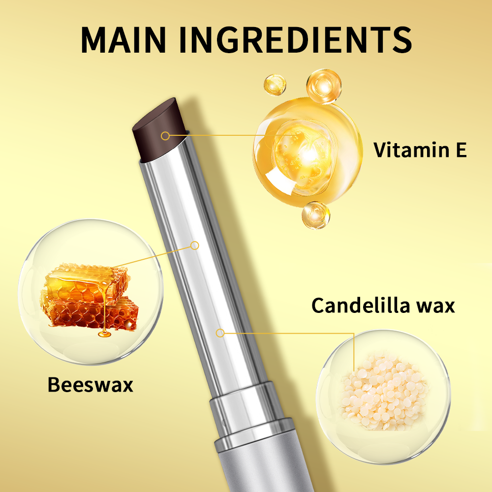 Lápiz labial de miel negro, hidratante de larga duración, maquillaje de labios Natural, brillo de labios, cosméticos exfoliantes para labios