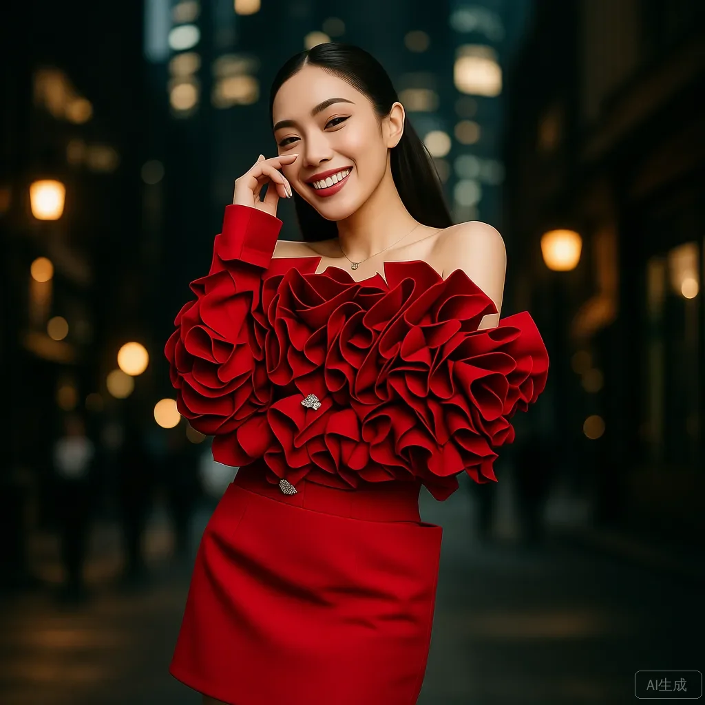 Elegantes rotes schulterfreies Minikleid mit plissierten Ärmeln, Party, Abend, Hochzeit, Gastkleid, 2025, trendige Damenmode in Übergröße