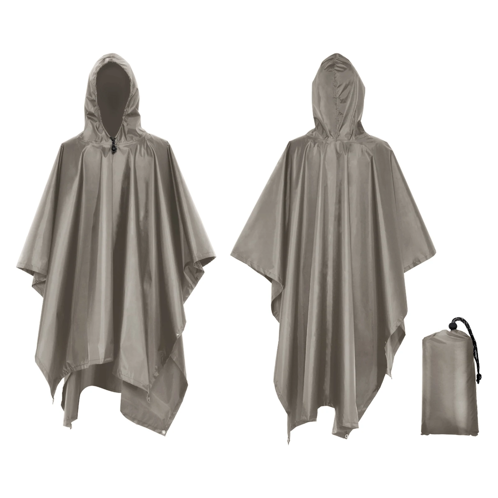 Capa de chuva militar 3 em 1, manga com capuz, poncho de chuva à prova d'água para motocicleta, acampamento, caminhadas, viagem, barraca de chuva