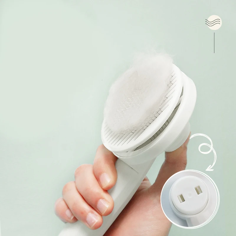 Peine para depilación de gatos, peine mágico para mascotas, depilación flotante con un clic, suministros de belleza de limpieza Universal para perros y gatos, 1 ud.