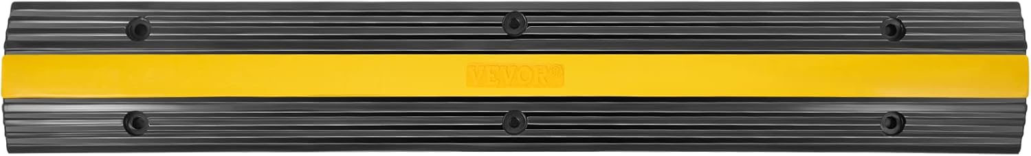 Cable Protector Ramp, 4 Packs 1 Channel Speed Bump Hump, Heavy Duty Rubber Modular Rated 18000 LBS Load Capacity Protective